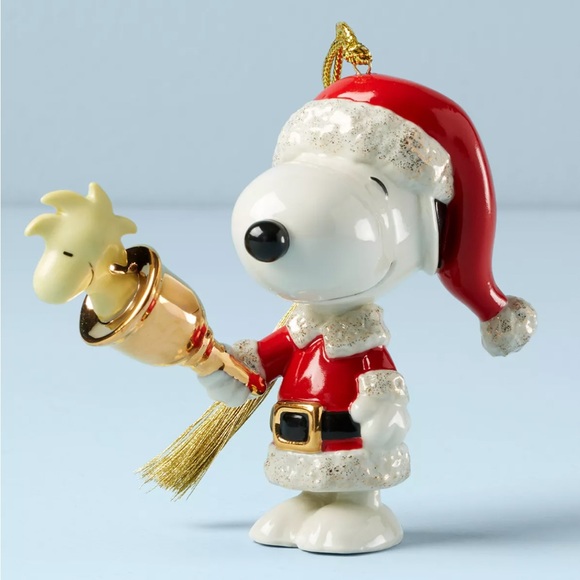 NEW 2023 Lenox Snoopy & Woodstock Ringing Bell Christmas Ornament - Picture 3 of 6